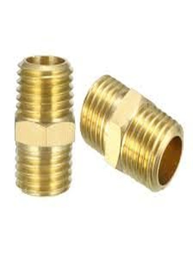 GK MART وصلات نحاسية سداسية الشكل من نوع GK MART، مقاس 1/4 بوصة BSP ذكر × 1/4 بوصة BSP ذكر - 5 قطع - Image 2